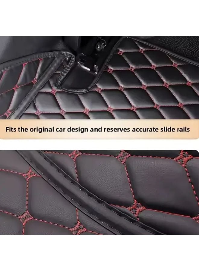 Full Black 3PCS PU Leather All Weather Floor Mats Compatible for Mazda 3 2014 2019 - Image 4